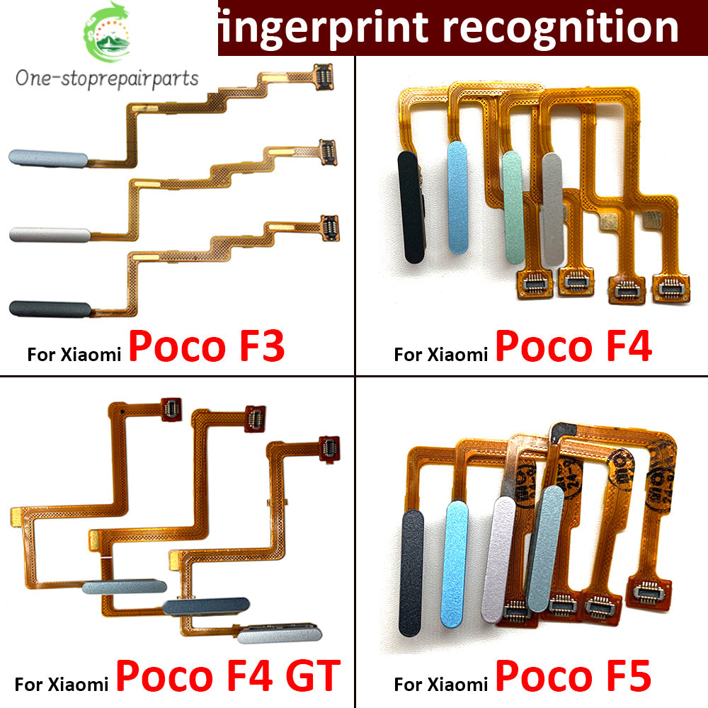 New Fingerprint Flex Cable For Xiaomi Mi Poco F3 F4 GT F5 5G Home Menu Button Key Flex Cable Replacement Parts Xiaomi  Xiao mi phone repair parts