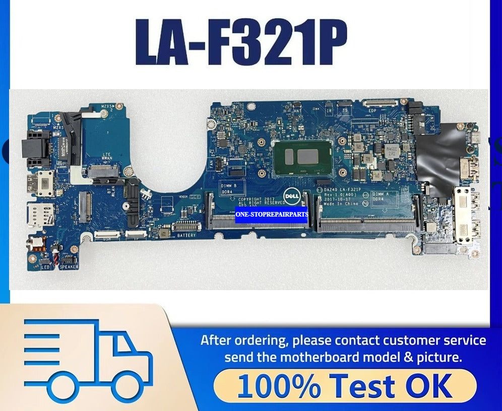 Notebook Mainboard For Dell Latitude E7490 7490 LA-F321P 0V05J5 02766V 03MK2N Laptop Motherboard I5 I7 8th Gen CPU Dell laptop repair parts