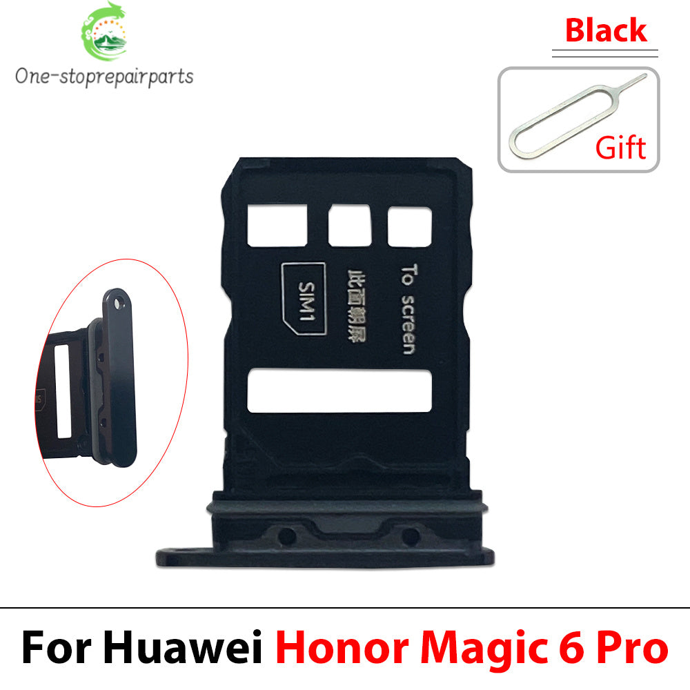10Pcs, Micro Nano SIM Card Holder Tray Slot Holder Adapter Socket For Huawei Honor Magic 4 5 6 Pro Lite 4G 5G Huawei phone repair parts