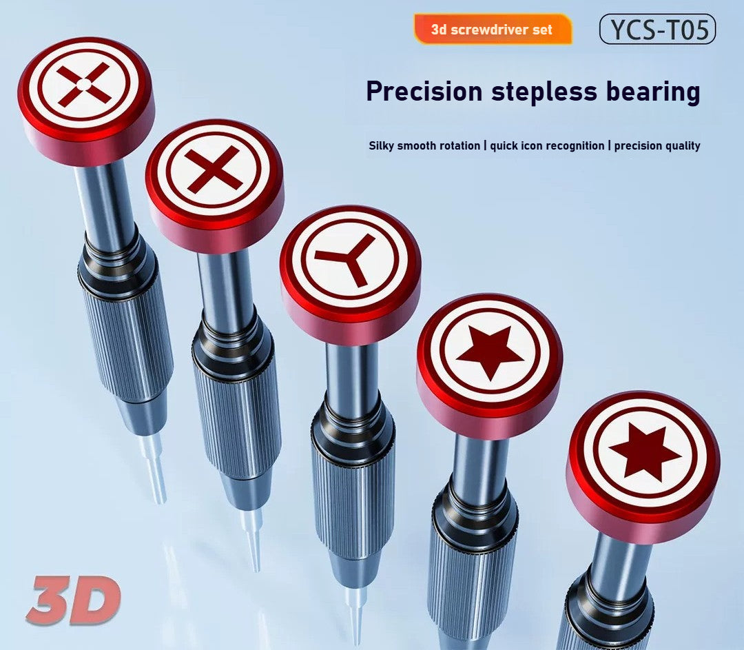 Special hard, precision stepless bearing mobile phone repair 3D screwdriver YCS-T05 Repair tools