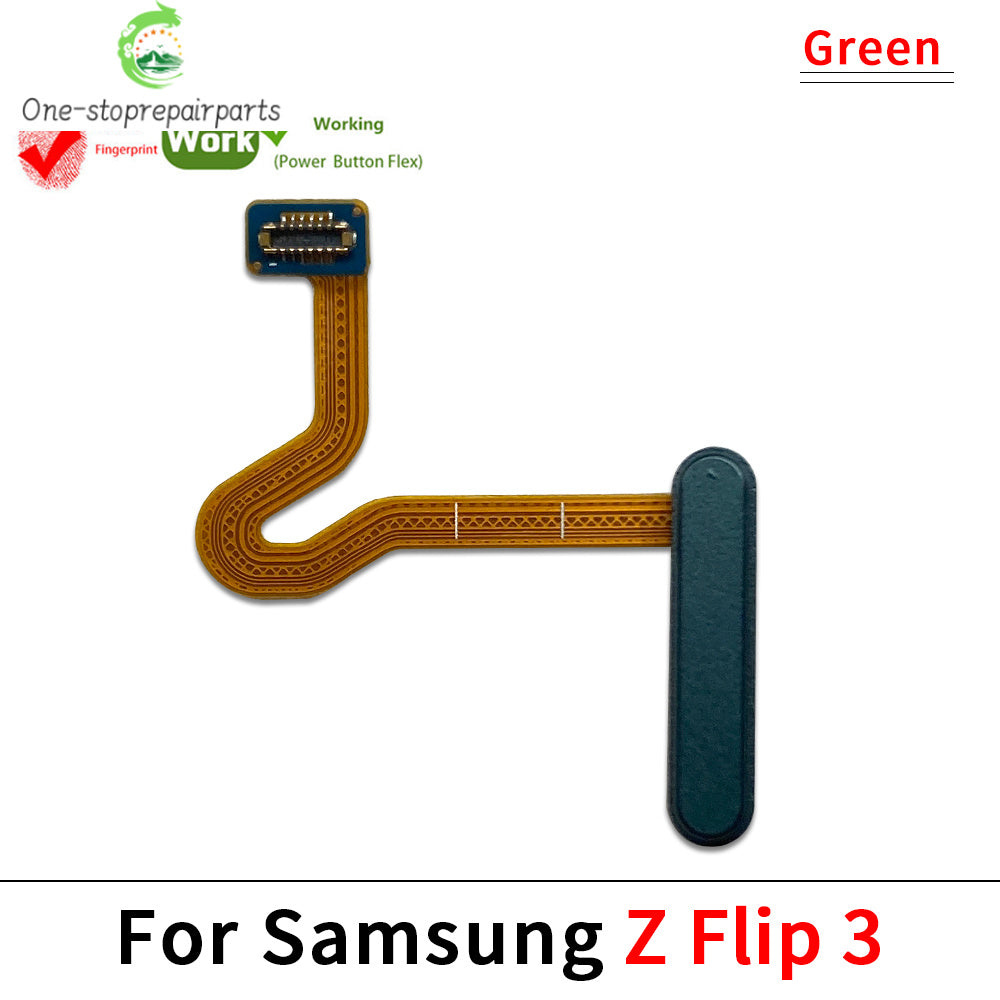 Fingerprint Home Button Fingerprint Menu Return Key Recognition Sensor Flex Cable For Samsung Z Flip 3 4 5 5G Samsung phone repair parts