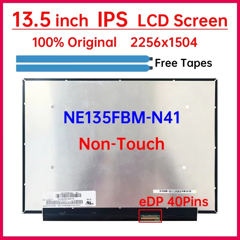 13.5 Inch Laptop LCD Screen NE135FBM N41 NE135FBM-N41 V8.0 V8.1 Display Matrix Panel 2256x1504 100% sRGB eDP 40 Pins Non-Touch Laptop screen replacement