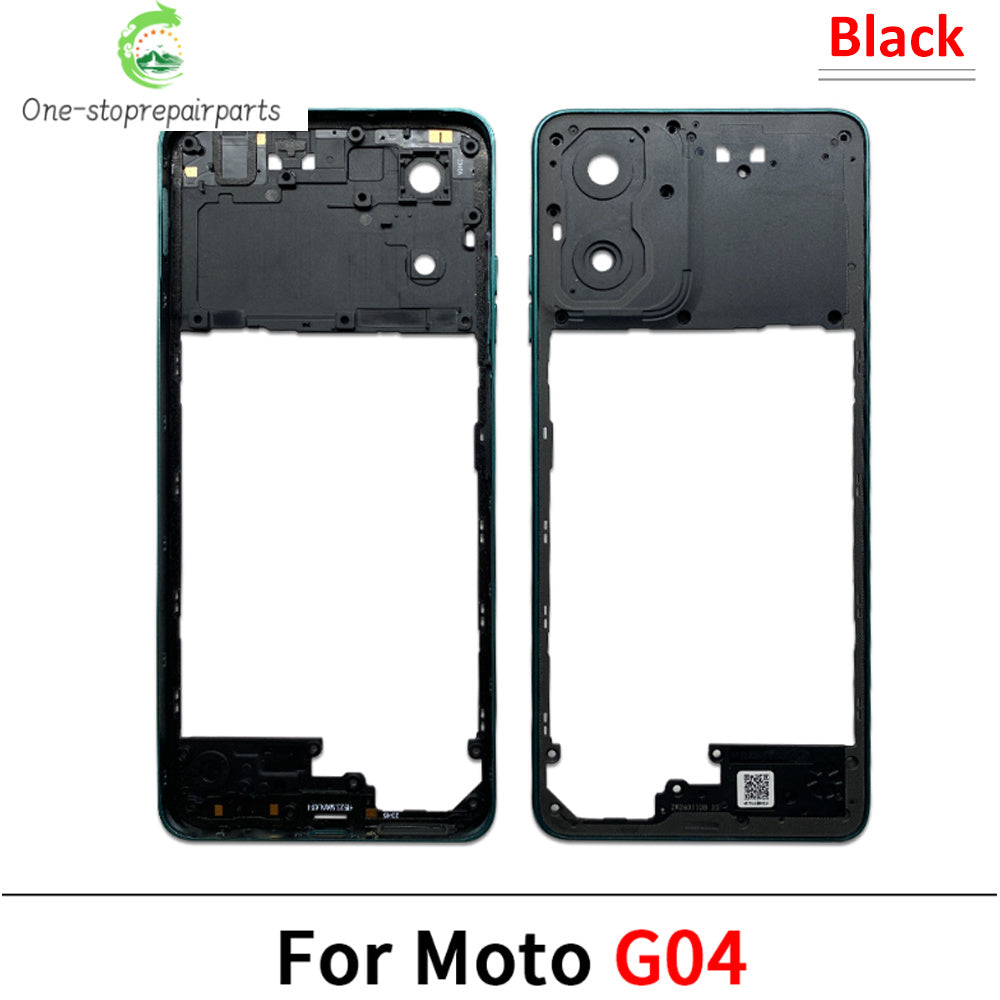 New Middle Frame For Motorola Moto G04 G14 G24 G34 G54 G84 Door Housing Bezel Repair Parts Motorola phone repair parts