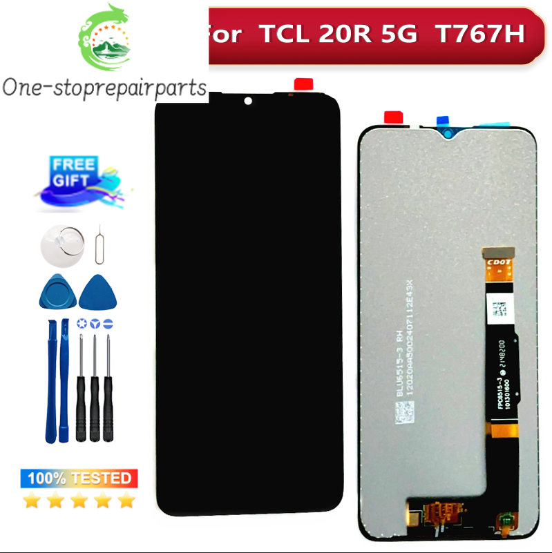 Original 6.52'' For TCL 20 R 5G T767H LCD Display Touch Screen Digitizer Assembly For TCL20 R TCL 20R 5G LCD TCL phone repair parts