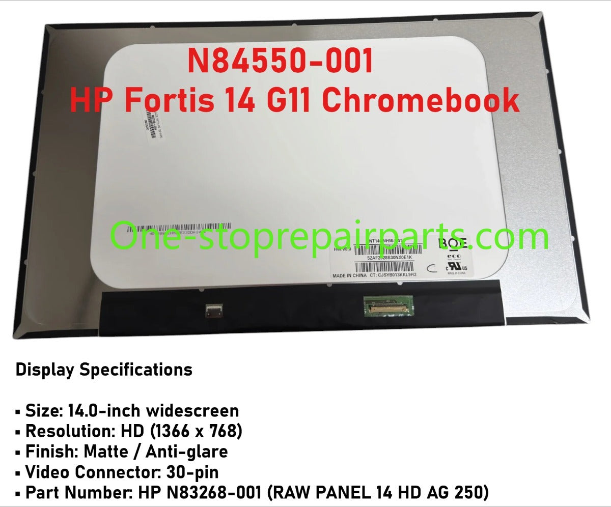 14" HD 1366 x 768 30-pin Non touch For HP Fortis 14 G11 Chromebook N83268-001 NT140WHM-N4T HD LCD Screen 30 pin Matte LED Display HP laptop repair parts