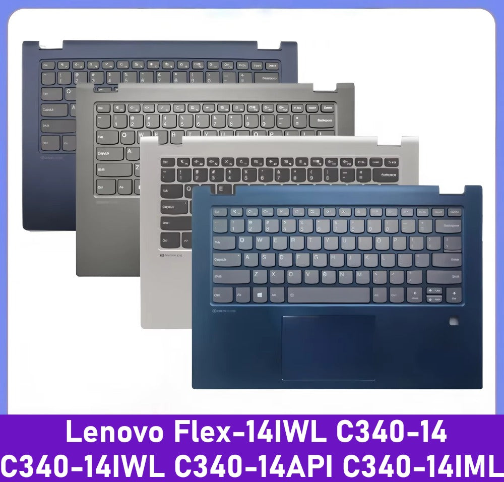 Cover case For Lenovo Flex-14IWL C340-14 C340-14IWL C340-14API C340-14IML Laptop Back Cover/LCD Bezel/Palmrest Cover/Bottom Cover Lenovo laptop repair parts
