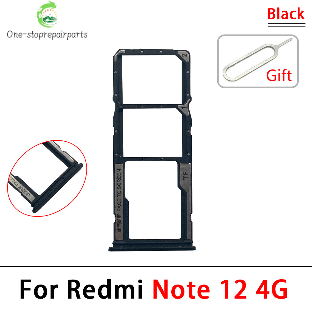 10Pcs, Micro Nano SIM Card Holder Tray Slot Holder Adapter Socket For Xiaomi Redmi Note 12 12s Pro Plus 4G 5G  Xiaomi  Xiao mi phone repair parts