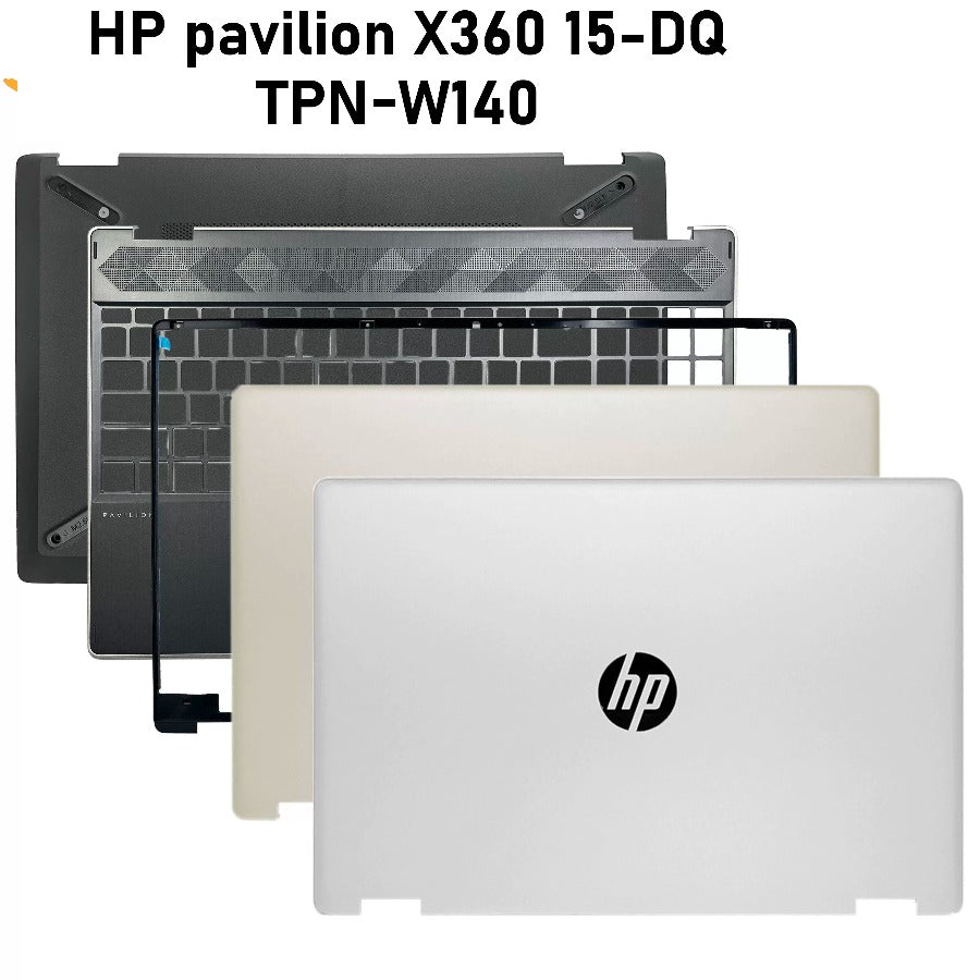 Cover case for HP pavilion X360 15-DQ TPN-W140 L53033-001 L53037-001 L53038-001 L51329-001 L53034-001 lcd back top housing palmrest topcase bezel bottom cover HP laptop repair parts