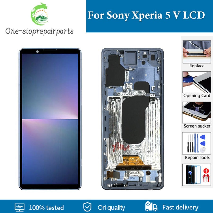 6.1" Original OLED For Sony Xperia 5 V LCD Display Touch Screen Digitizer Assembly For Sony X5 v XQ-DE54 LCD Replacement Parts Sony phone repair parts