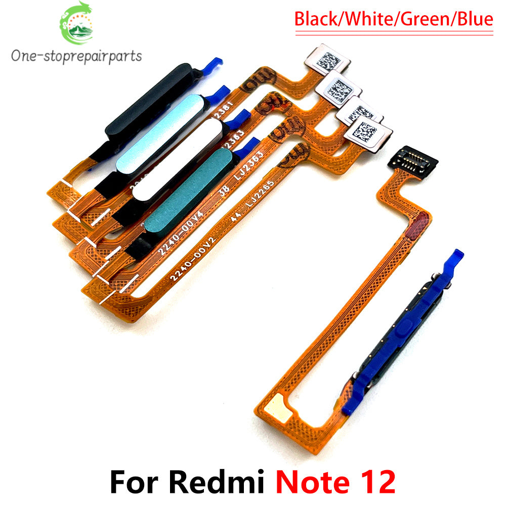 For Xiaomi Redmi Note 12 Pro Plus 4G 5G Home Button Fingerprint Sensor Flex With Power Key Button Flex Cable  Xiaomi  Xiao mi phone repair parts