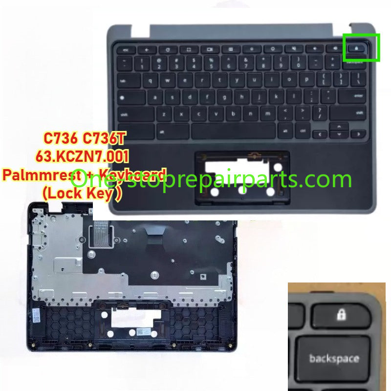 New Cover case keyboard for Acer Chromebook 511 C736 C736T lcd Cover bezel palmrest bottom cover keyboard 62.KYFN7.001 61.KYFN7.001 63.KCZN7.001 NK.1111S.0J5 64.KCZN7.001 61.KCZN7.001 62.KCZN7.001 63.KCZN7.001 NK.I111S.0N6 Acer laptop repair parts