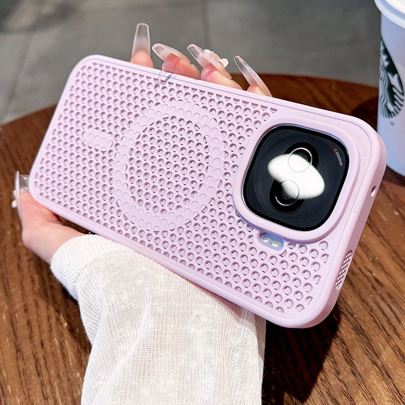 Heat dissipation magnetic suction For iQOOZ11turbo mobile phone case New z10turbopro Large area honeycomb mesh Heat dissipation magnetic attraction protection z9 All-inclusive anti-drop men's and women's cases Phone Accessories