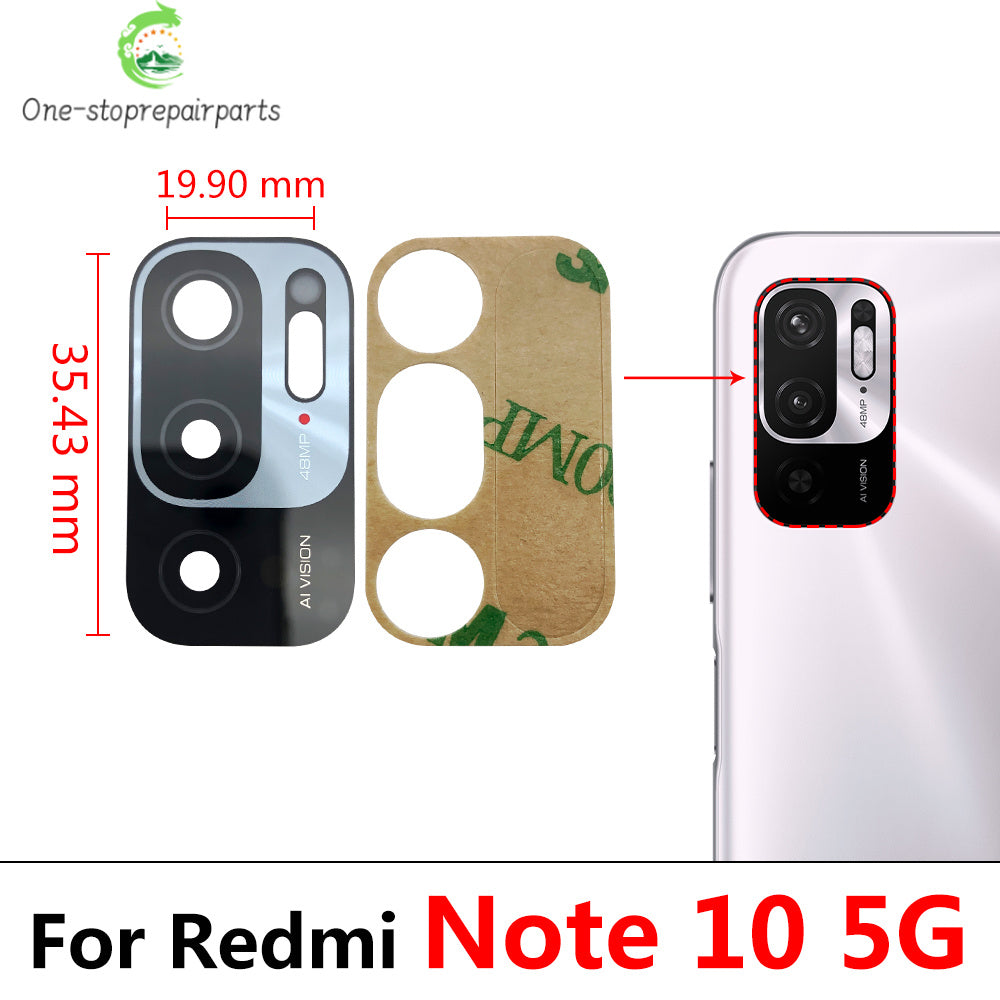 2Pcs/Lot，Rear Back Camera Glass Lens For Xiaomi Redmi Note 10 10s Pro 11 Pro 11T 11s 11E 4G 5G With Adhesive Sticker Xiaomi  Xiao mi phone repair parts