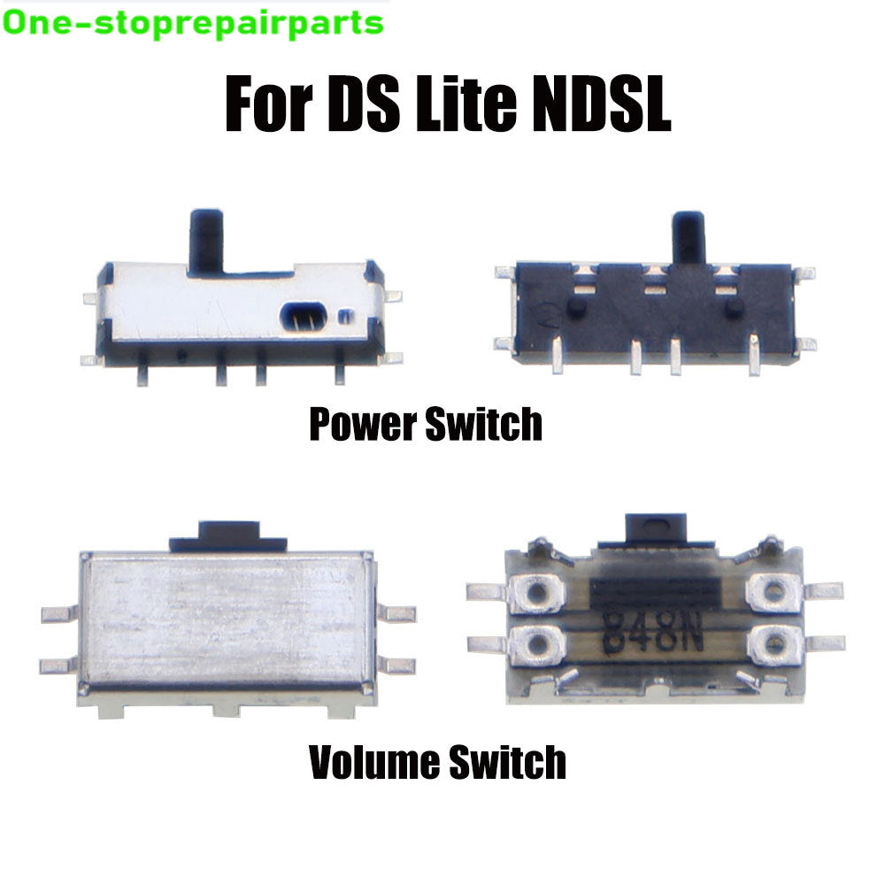 ChengHaoRan Replacement Volume Button Slide Switch For DS Lite NDSL Console Power ON OFF Power Switch Button Repair Part Game console repair parts