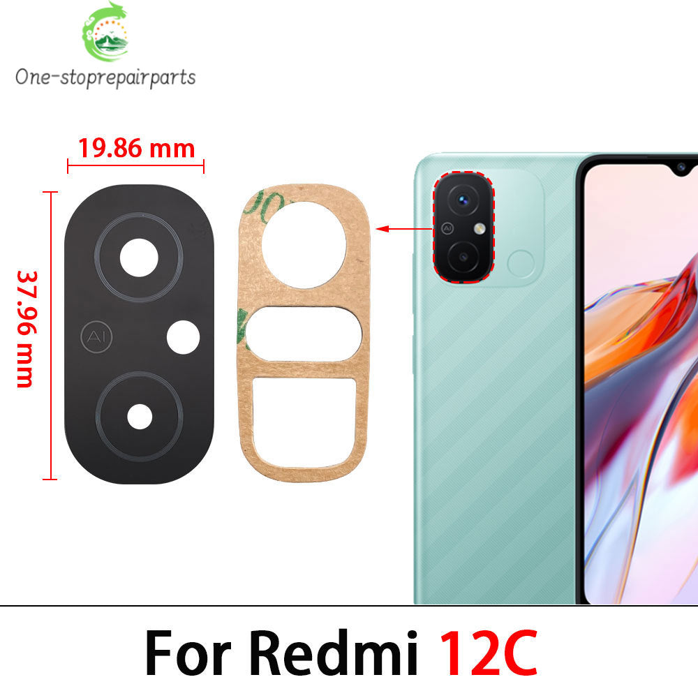 Rear Camera Glass Lens For Xiaomi Redmi 6 6A 7 7A 8 8A 9 9A 9C 9T 10 10A 10C 12 12C 13 13C 4G 5G Camera Glass Replacement Parts Xiaomi  Xiao mi phone repair parts