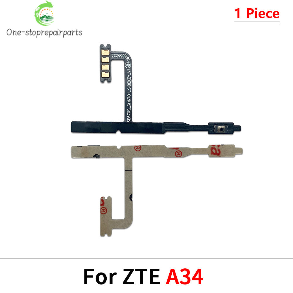 Volume Button Power Switch On Off Button Flex Cable For ZTE A33s A34 A51 A52 A53 A54 A71 A72 A73 Pro 4G 5G 2022 ZTE phone repair parts