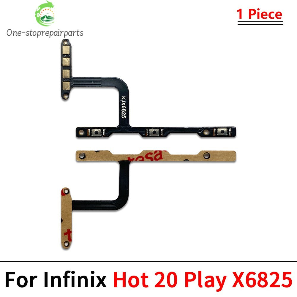 New Volume Button Power Switch On Off Button Flex Cable For infinix Hot 10 11 12 12i 20 30 30i 40 40i 50i Play Pro 4G 5G  infinix phone repair parts