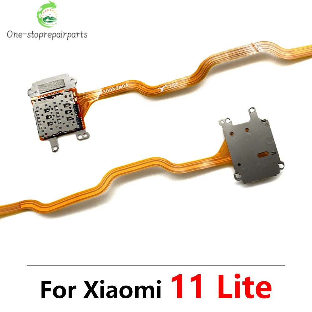 For Xiaomi Mi 11 Mi11 Lite M2101k9ag SIM Card Holder Tray Slot Reader Socket Flex Cable  Xiaomi  Xiao mi phone repair parts