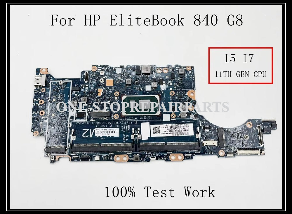 For HP EliteBook 840 G8/830 G8 Laptop Motherboard With I5/I7 11th Gen CPU DDR4  6050A3217501-MB-A01 6050A3426501 100% Test Work HP laptop repair parts