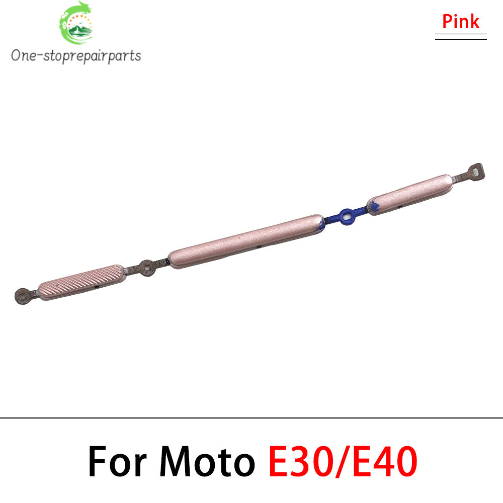 New For Motorola Moto E13 E14 E20 E30 E40 E22 E32 Side Power Key + Volume Button Replacement Parts Motorola phone repair parts