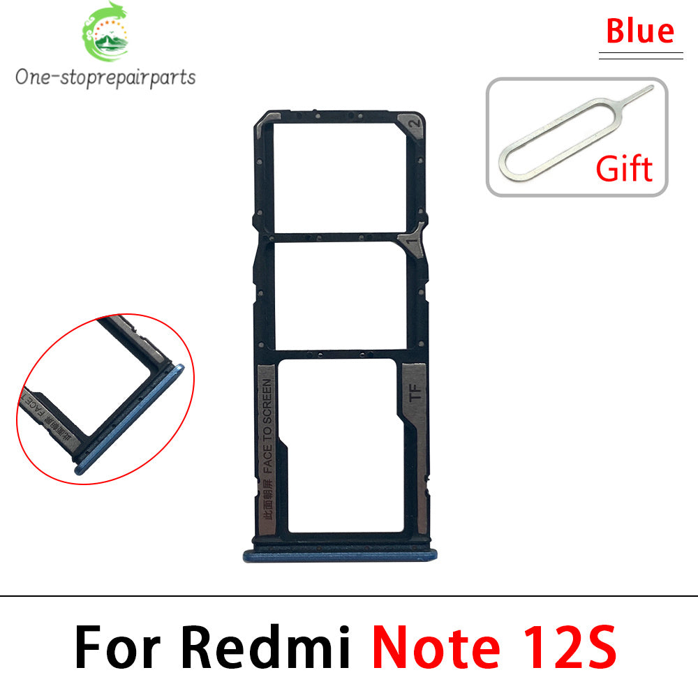 10Pcs, Micro Nano SIM Card Holder Tray Slot Holder Adapter Socket For Xiaomi Redmi Note 12 12s Pro Plus 4G 5G  Xiaomi  Xiao mi phone repair parts
