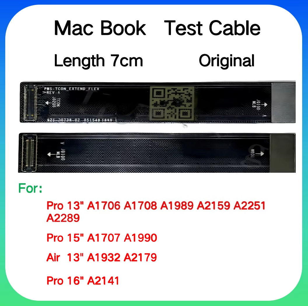 Mac Book Screen Display Extension Test Repair Flex Cable For Macbook Pro Air A1706 A2337 A2338 A2681 A2941 A2442 A2485 A3240 Macbook repair parts
