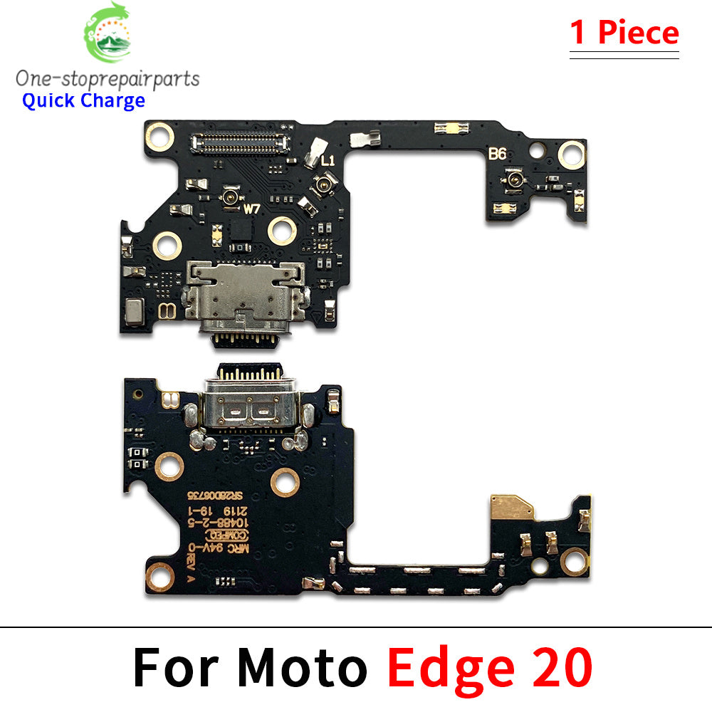 10Pcs, USB Charge Port Dock Connector Charging Board Flex Cable For Moto Edge 20 Lite S 40 30 50 Neo Fusion Ultra Plus Pro 2021 Motorola phone repair parts