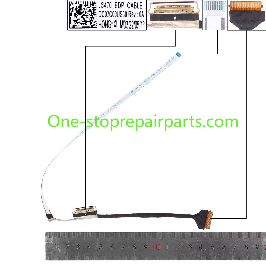 100% Full tested New Laptop LCD EDP Cable For Lenovo IdeaPad 1-14ALC7 1-14IJL7 JS470 30pin 5C10S30336 DC02C00US00 DC02C00US10 DC02C00US20 DC02C00US30 Lenovo laptop repair parts