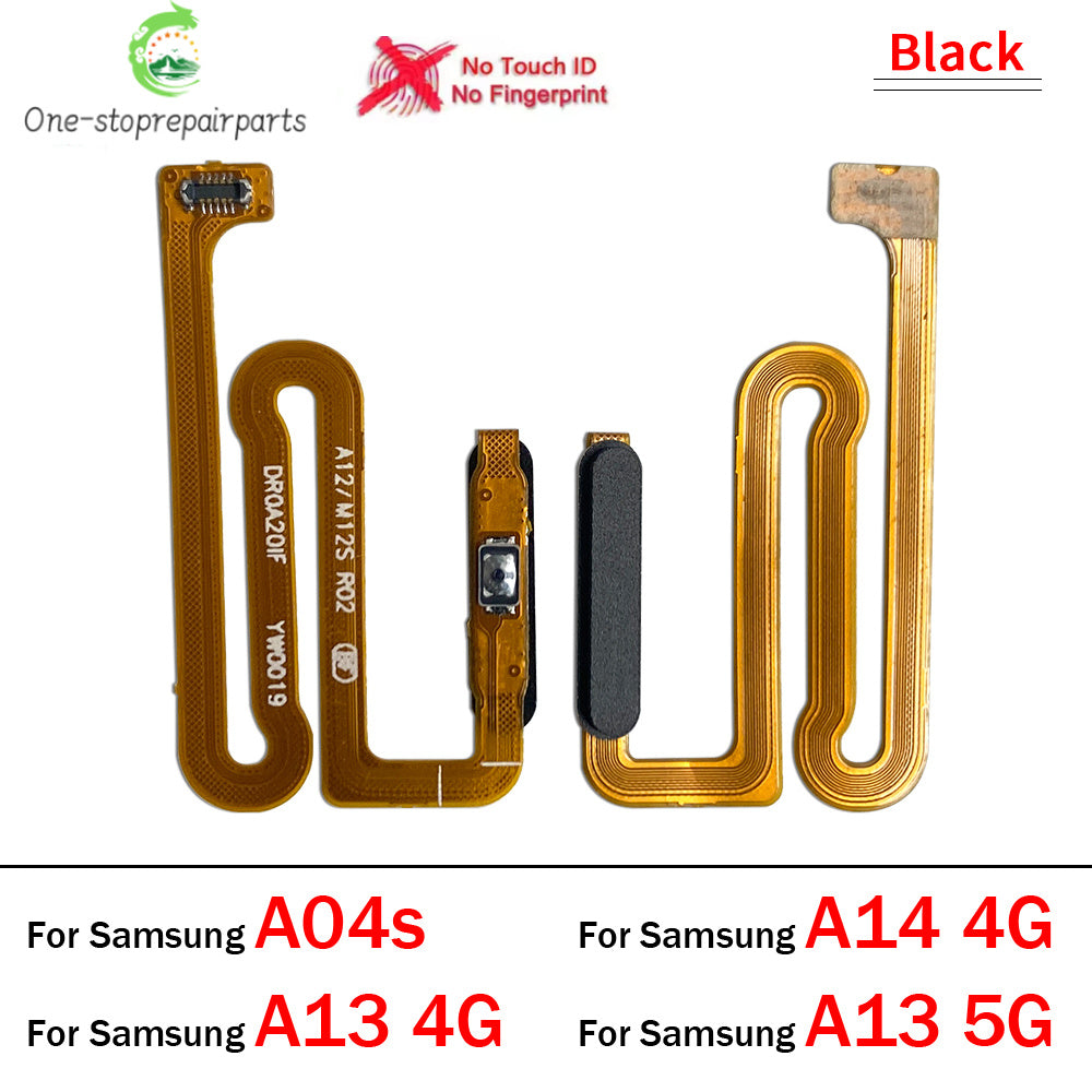 10Pcs, Home Button FingerPrint Touch ID Sensor Flex Cable Ribbon For Samsung A04s A13 A14 A24 A34 A54 4G 5G Replacement Parts Samsung phone repair parts