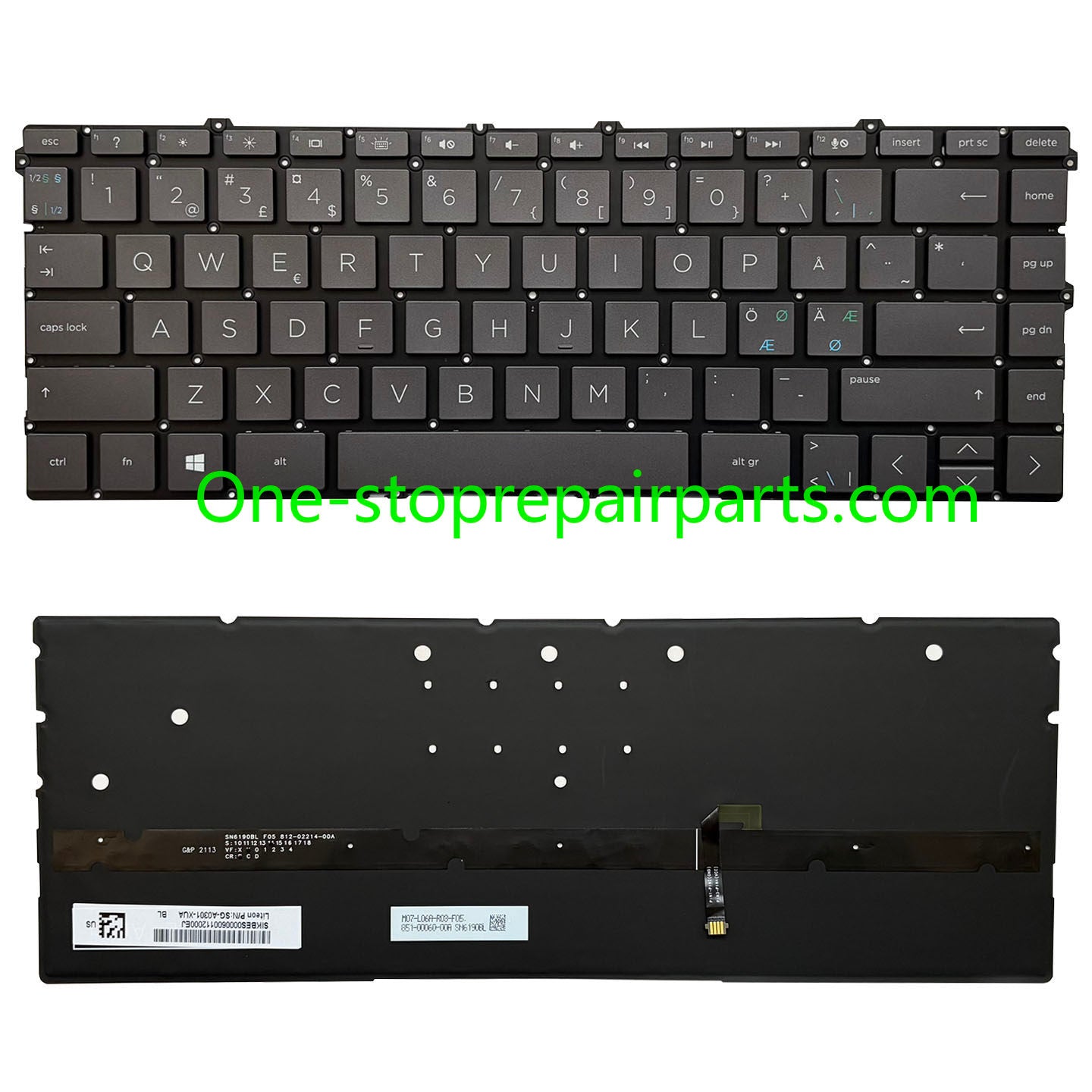 Upper Keyoard  for HP Spectre X360 13-AW TPN-Q225 UK/SP/RU/LA US