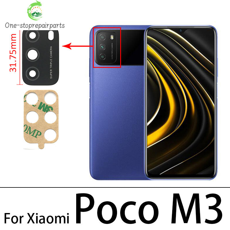 2Pcs/Lot, Back Rear Camera Glass Lens For Xiaomi Poco F3 F4 F5 M3 M4 M5 X3 X4 X5 Pro 4G 5G GT With Adhesive  Xiaomi  Xiao mi phone repair parts