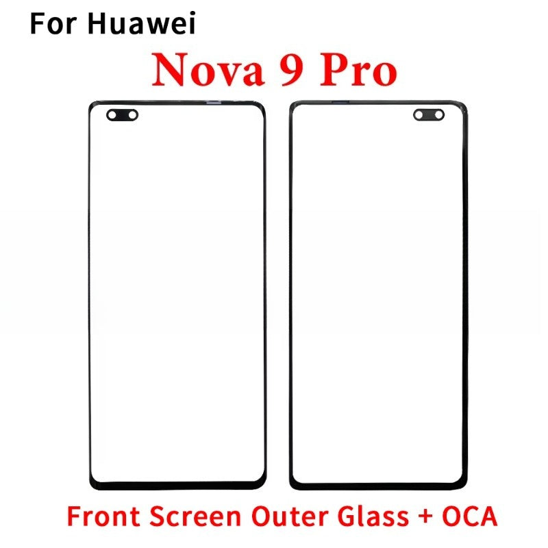 New Front Screen Outer Glass With OCA For Huawei Nova 8 8i 9 Pro Se Y60 Y61 Y71 Y72 Y90 Y91 Y70 Plus Huawei phone repair parts