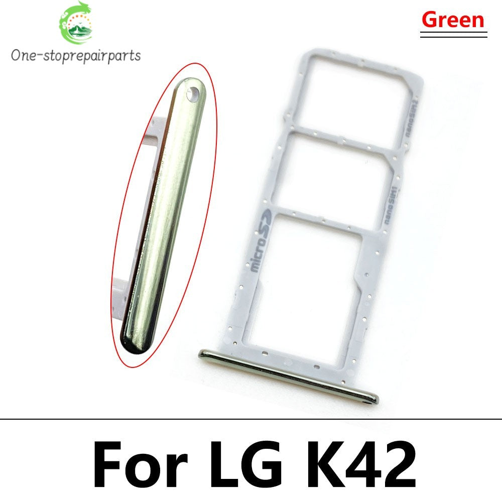 New SIM Card Tray Slot Holder Adapter Accessories For LG K22 K42 K52 K62 K41S K51 K61 K40s K12 Plus Replacement Parts  LG phone repair parts