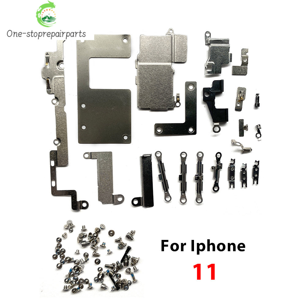 Full Inside Small Metal Holder Bracket Shield Plate Set Kit Full Screws Waterproof For iPhone 11 12 13 14 15 Pro Max 14 Plus iPhone phone repair parts