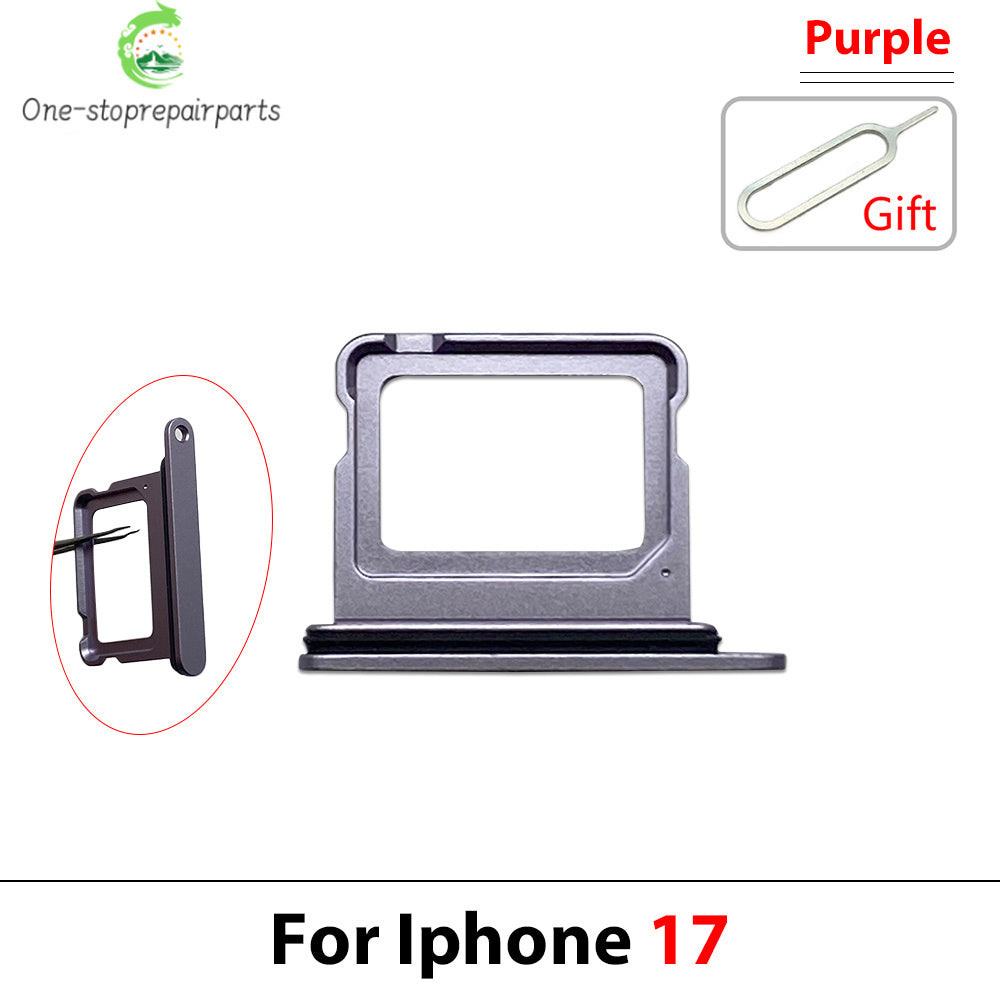 New For iPhone 17 Pro Max Micro Nano Dual SIM Card Holder Tray Slot Holder Adapter Socket iPhone phone repair parts