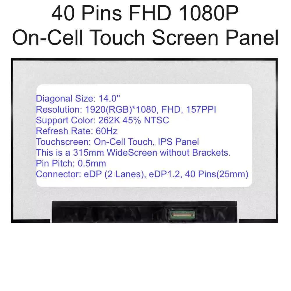 14.0 Laptop LCD Screen Display for DELL Latitude 14 7430 7420 7410 7400 P135G001 P135G002 P144G 30 40 Pins Display Panel New Dell laptop repair parts