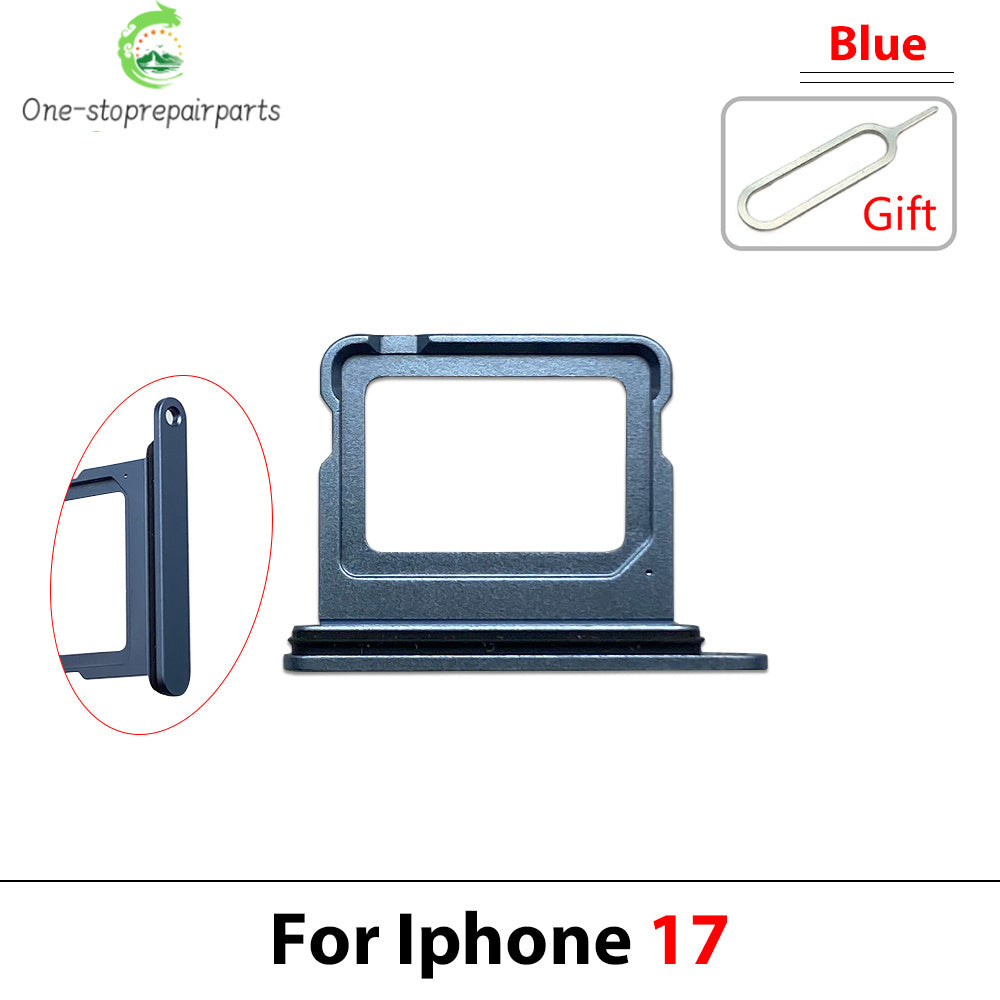 New For iPhone 17 Pro Max Micro Nano Dual SIM Card Holder Tray Slot Holder Adapter Socket iPhone phone repair parts