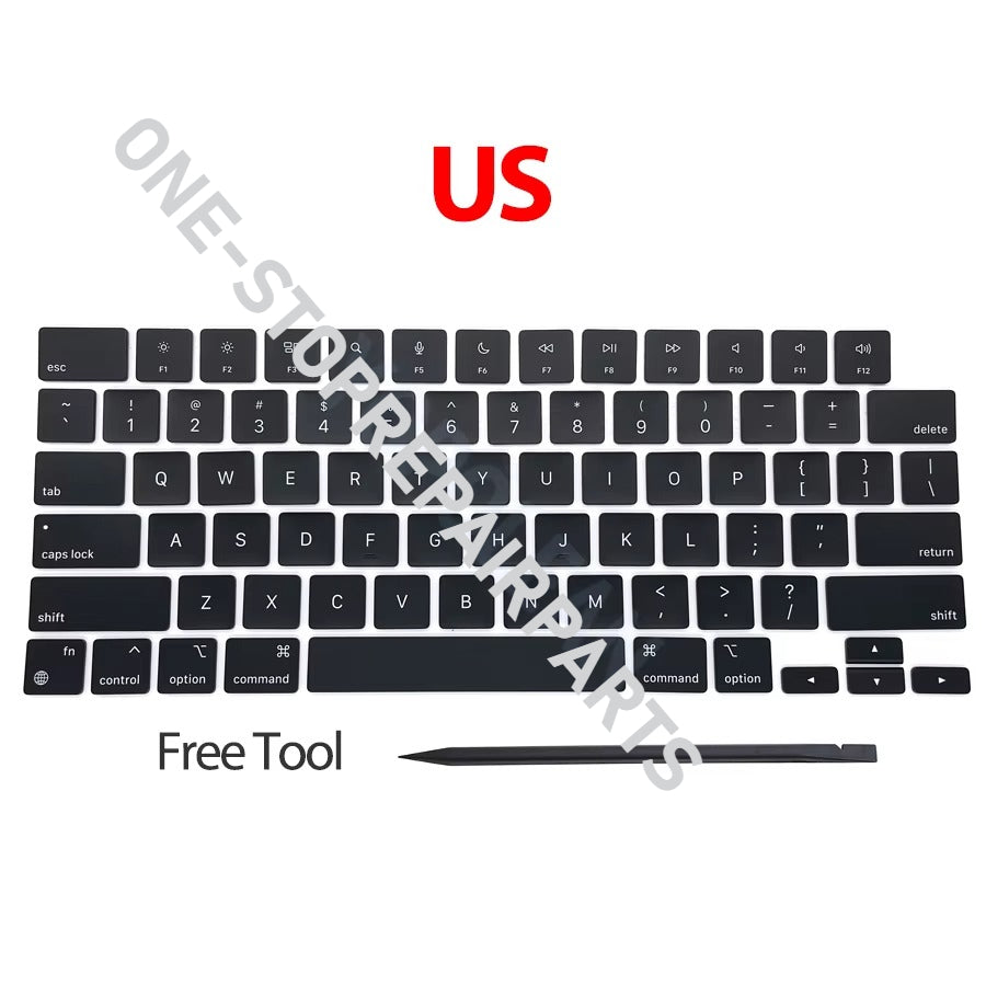 Laptop A2442 A2485 A2779 A2780 A2918 A2991 A2992 A2681 Keycaps Keys Key Cap set For Macbook Pro M1 M2 M3 14" 16" Keyboard Repair Macbook repair parts