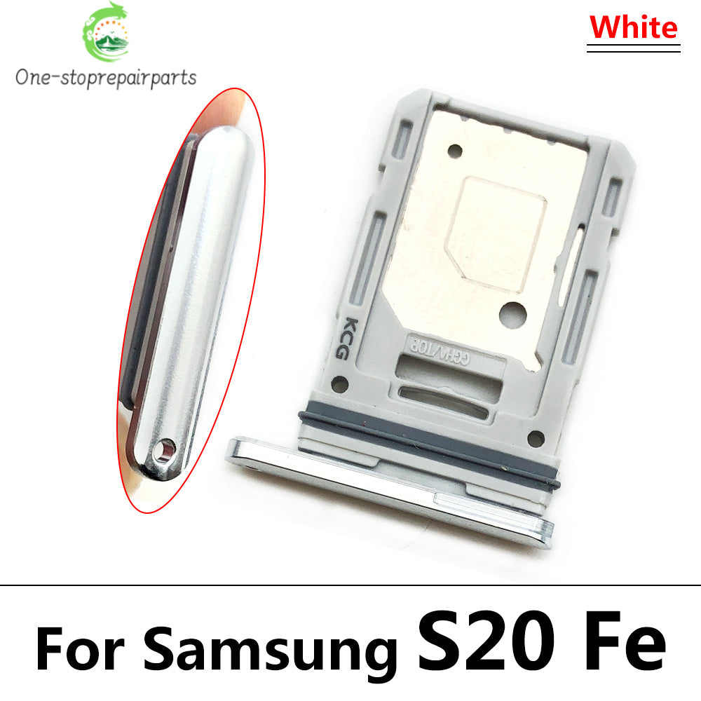 New For Samsung S21 S20 Plus Ultra Fe Dual SIM Card Slot SD Card Tray Holder Adapter Replacement Spare Parts Samsung phone repair parts