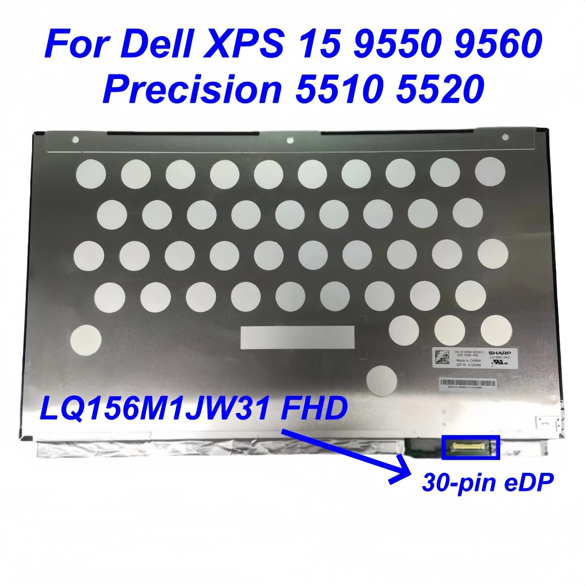 15.6 Inch For Dell XPS 15 9550 9560 Precision 5510 5520 LCD Screen Display Assembly FHD 30-pin eDP & UHD 40-pin eDP Dell laptop repair parts