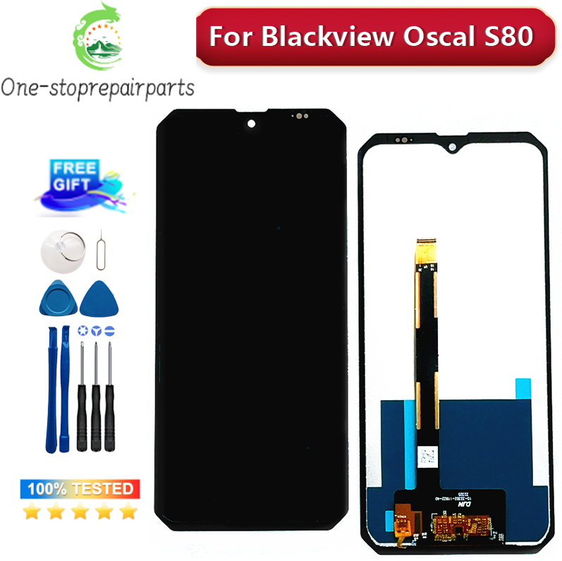 100% Tested For Blackview OSCAL S80 LCD Display + Touch Screen Replacement For Blackview S80 LCD Screen + Glue Blackview phone repair parts
