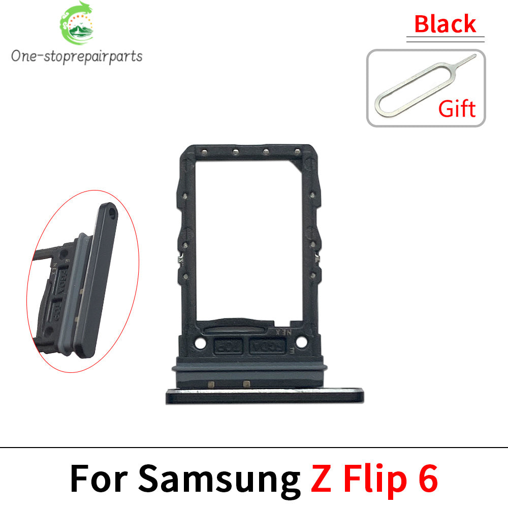 10Pcs/Lot, New For Samsung Z Flip 2 3 4 5 6 5G F711 F721 F731 F741 SIM Card Tray Slot Holder Adapter Accessories Samsung phone repair parts
