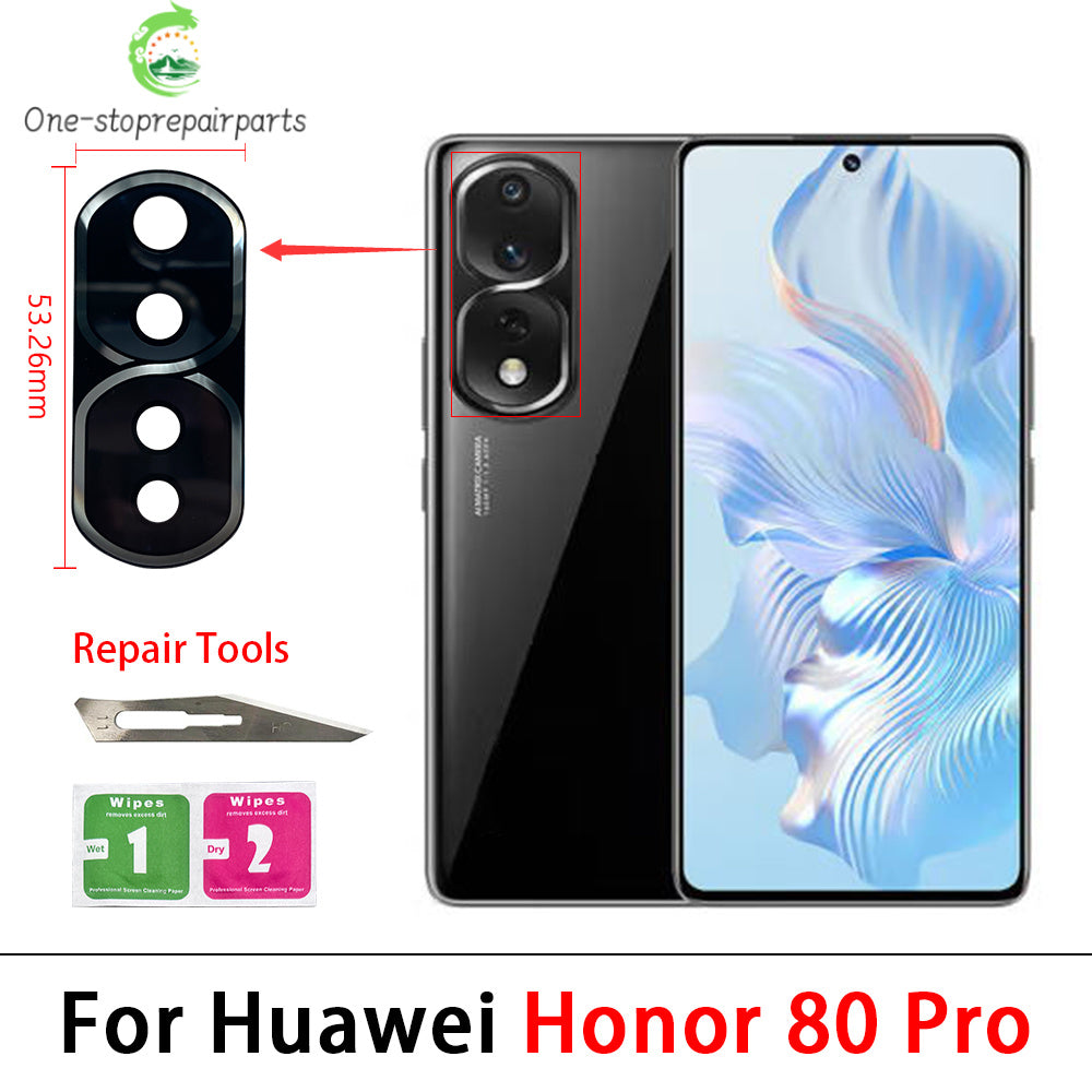 10Pcs, New For Huawei Honor 50 60 70 80 90 Pro Se Lite 4G 5G Rear Camera Lens Glass Back Camera Glass Lens with Adhesive Sticker Huawei phone repair parts