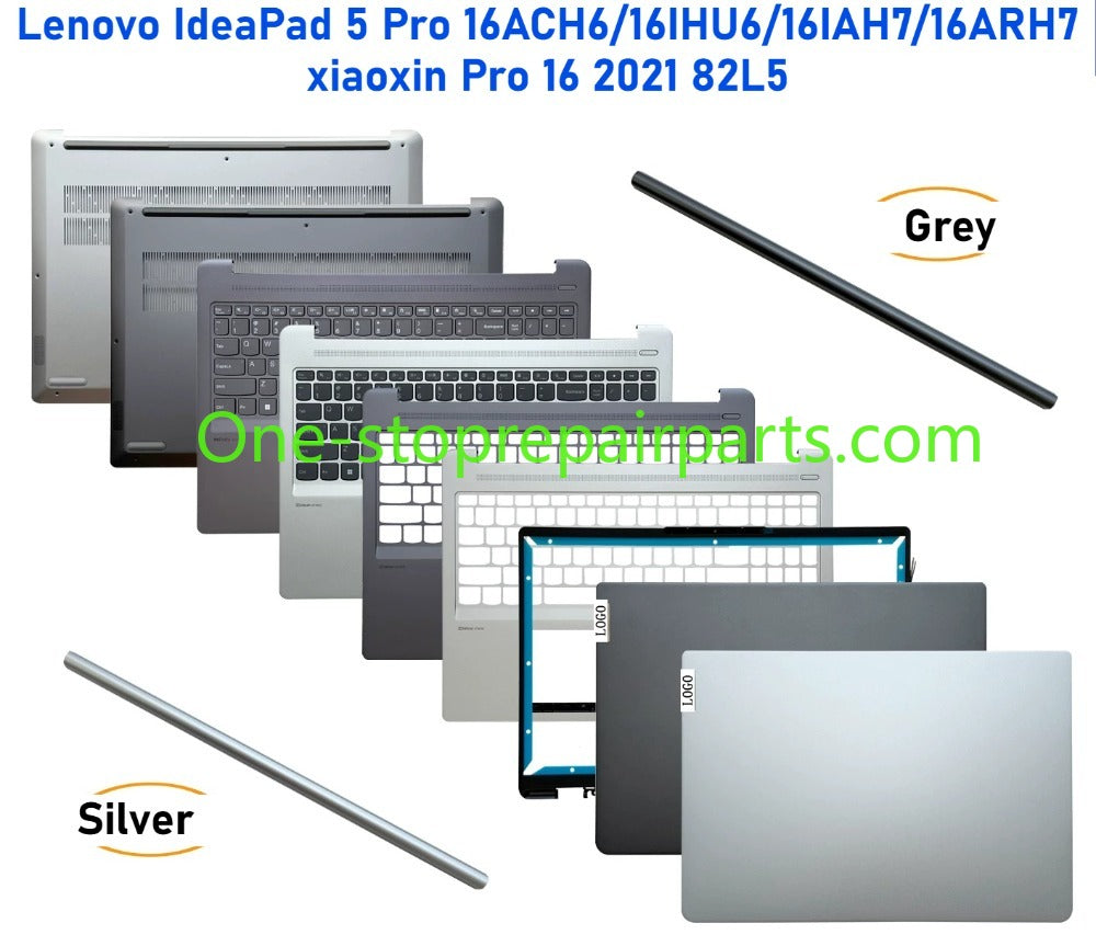 Cover case for Lenovo IdeaPad 5 Pro 16ACH6/16IHU6/16IAH7/16ARH7 2021 82L5 5CB1C75029  5CB1C74938 5CB1C74906 5CB1C74970 5CB1C75002 5B30S19010 Lcd back housing bezel upper topcase keyboard palmrest lower bottom cover Lenovo Laptop repair