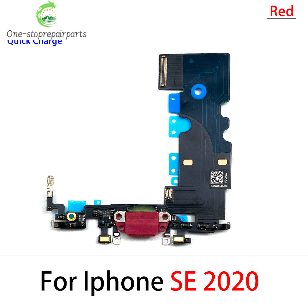 New For iPhone SE 2020 USB Charging Port Mic Microphone Dock Connector Board Flex Cable Repair Parts iPhone phone repair parts