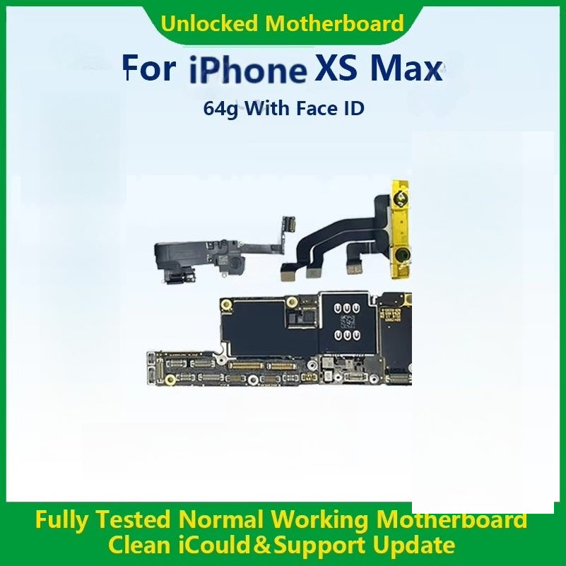 100%Working Mainboard For iPhone X/XR/XS Max With Face ID Fully Tested Cleaned iCloud And Unlocked Motherboard Fast Shipping  iPhone phone repair parts
