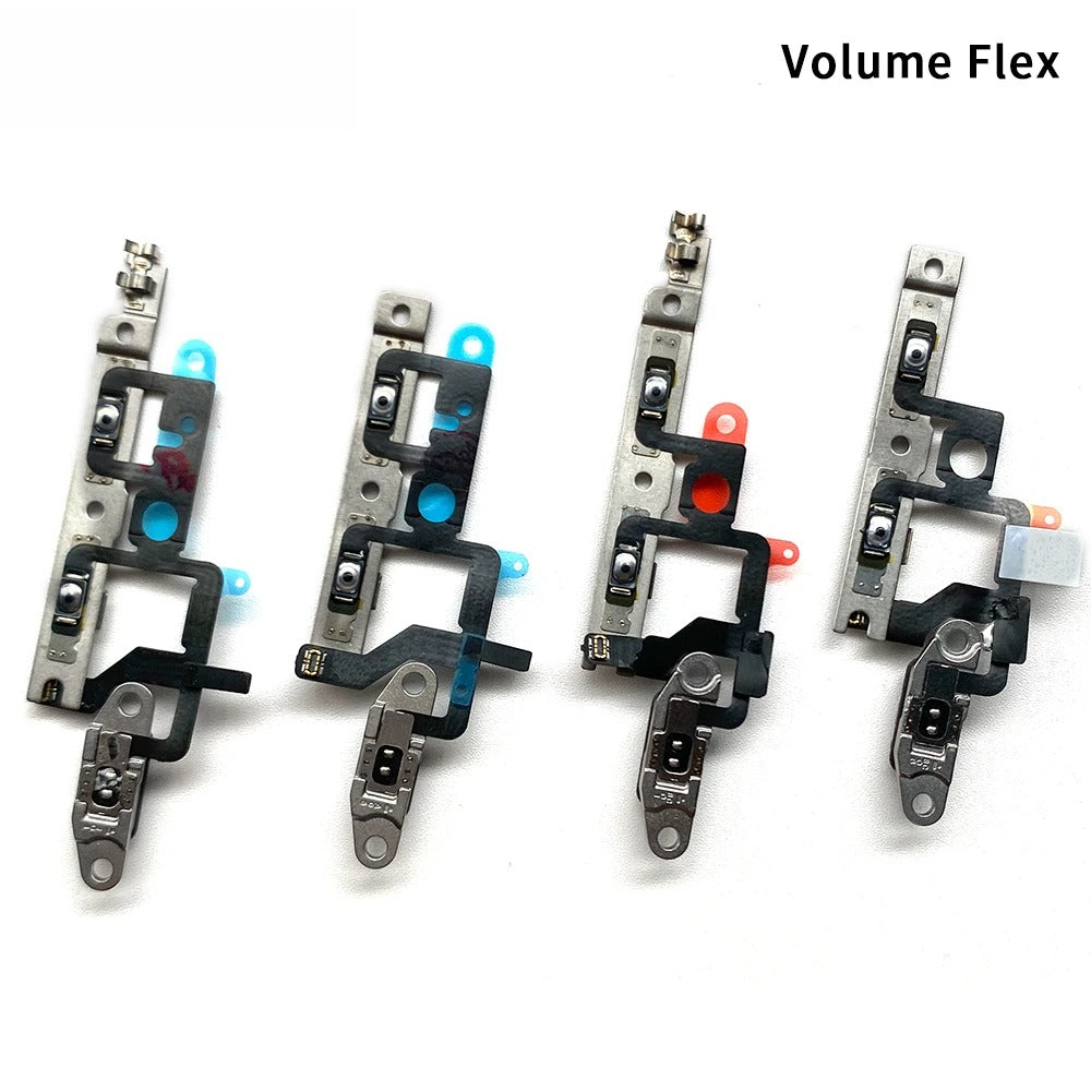 New For iPhone 13 14 15 Pro Max Mini Plus Power Volume Buttons Key Switch Flex Cable With Metal Material Replacement Parts iPhone phone repair parts
