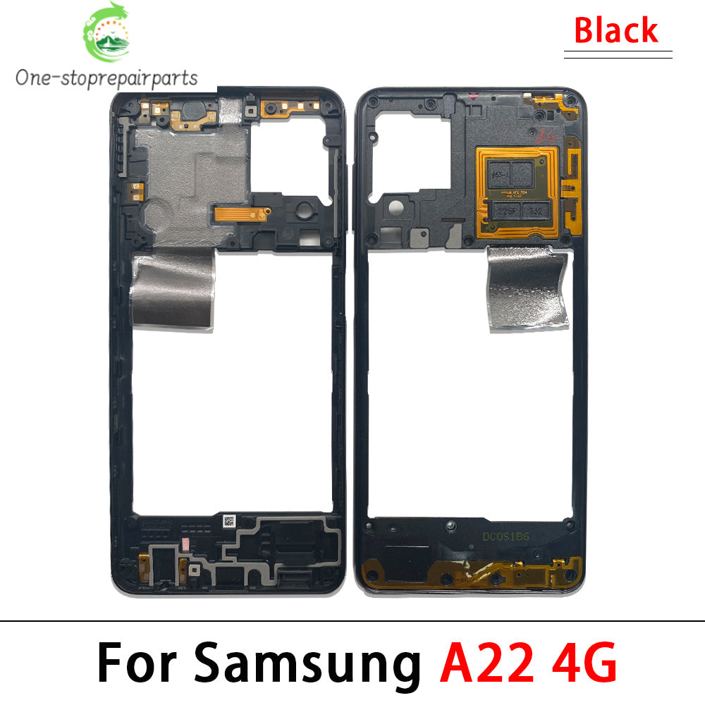 10Pcs, New For Samsung A22 A32 4G 5G A225F A226B A325F A326B Housing Middle Frame Bezel Middle Plate Cover Samsung phone repair parts