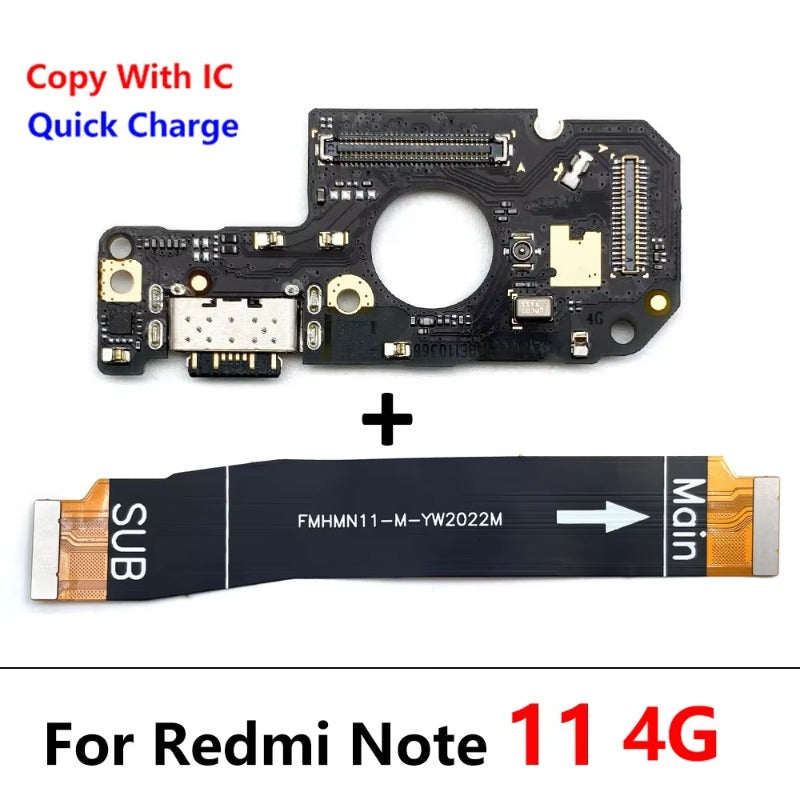 New USB Charger Charging Board Dock Port Connector Main Flex Cable For Xiaomi Redmi Note 10 10s 11 11s 12 12s 13 Pro Plus 4G 5G Xiaomi  Xiao mi phone repair parts