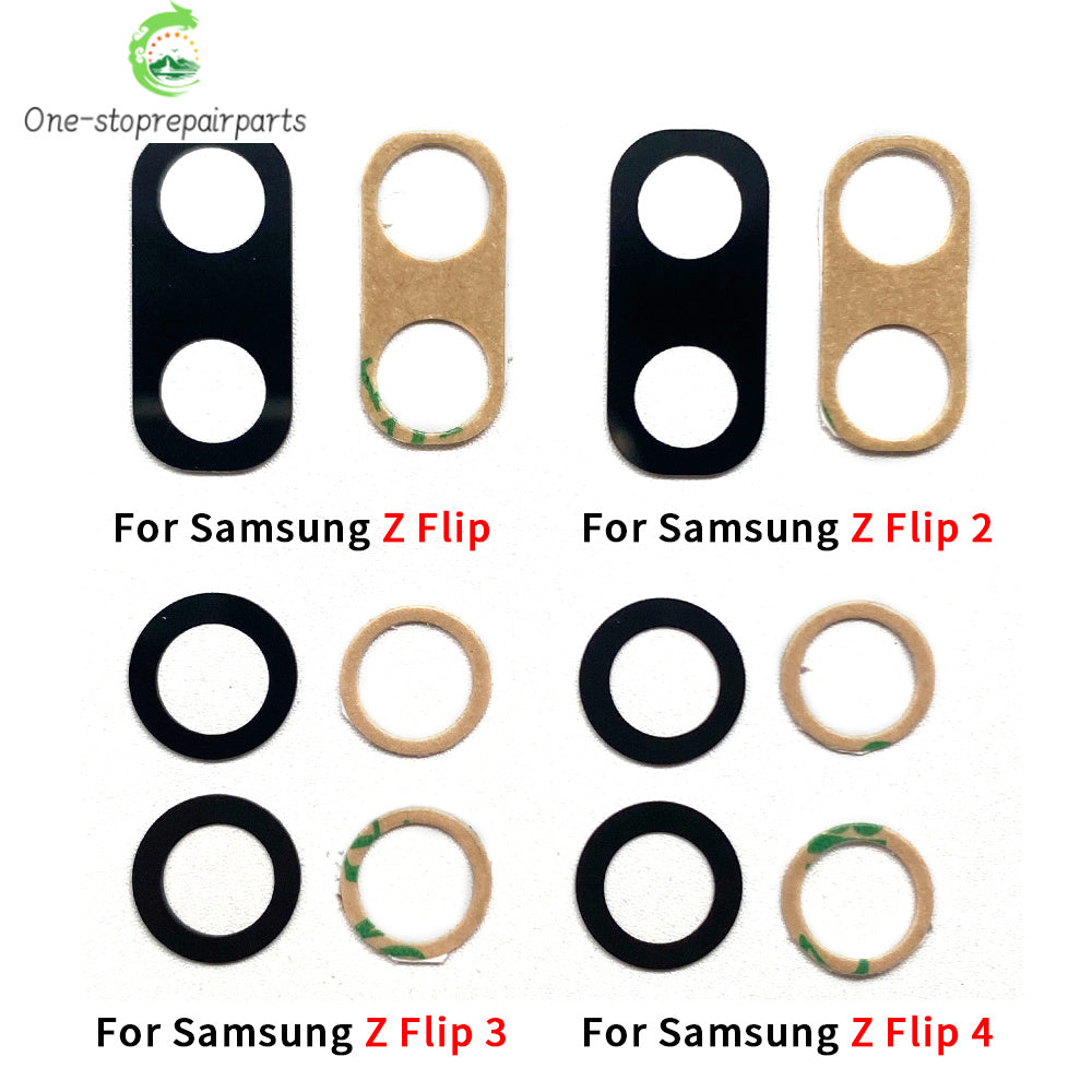 New Camera Glass For Samsung Z Flip 2 3 4 5 6 / Z Fold 2 3 4 5 6 5G Rear Back Camera glass Lens With Glue Adhesive Samsung phone repair parts